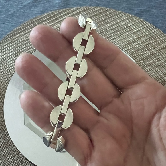 Chunky Silver Chain Link Bracelet NWT - Picture 1 of 8